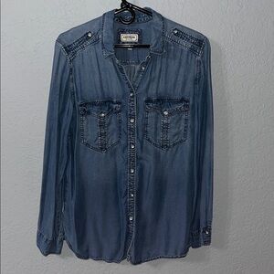 Express Dark Blue Denim Shirt